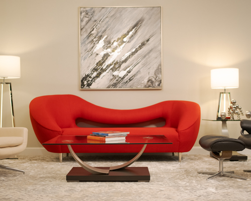 NC Furniture Manufacturers Paolini Leather and Lazar Industries Living Room Setting
